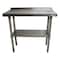 Bk Resources Work Table Stainless Steel Undershelf, Plastic feet 1.5" Riser 48"x18" SVTR-1848 - alternate 3